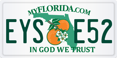 FL license plate EYSE52