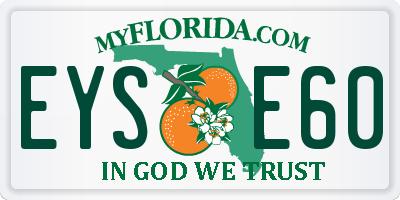 FL license plate EYSE60