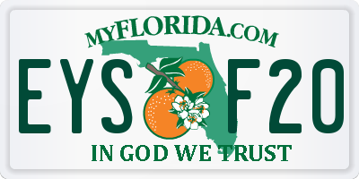 FL license plate EYSF20
