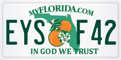 FL license plate EYSF42