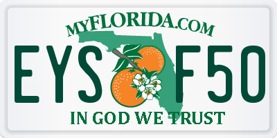 FL license plate EYSF50