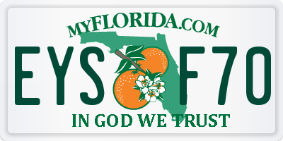 FL license plate EYSF70