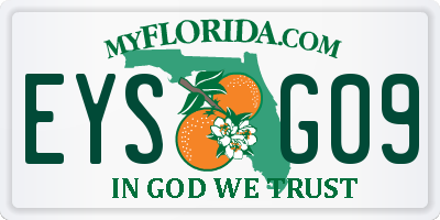 FL license plate EYSG09