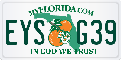 FL license plate EYSG39