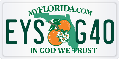 FL license plate EYSG40