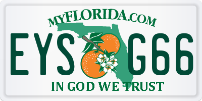 FL license plate EYSG66