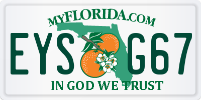 FL license plate EYSG67