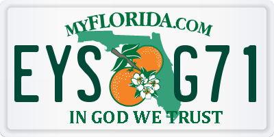 FL license plate EYSG71