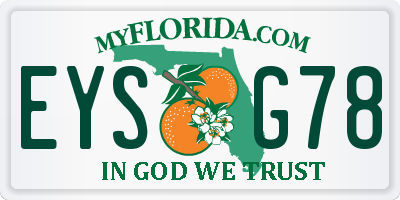 FL license plate EYSG78