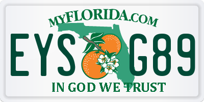 FL license plate EYSG89