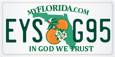 FL license plate EYSG95