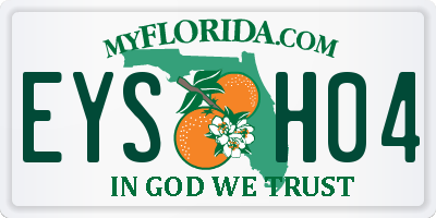 FL license plate EYSH04