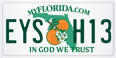 FL license plate EYSH13