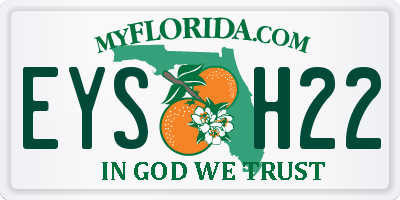 FL license plate EYSH22