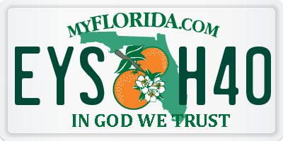 FL license plate EYSH40
