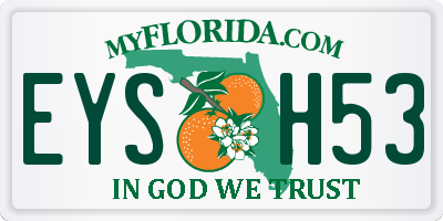 FL license plate EYSH53