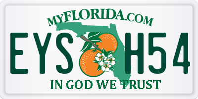 FL license plate EYSH54