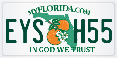 FL license plate EYSH55
