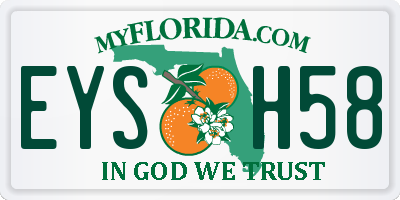 FL license plate EYSH58