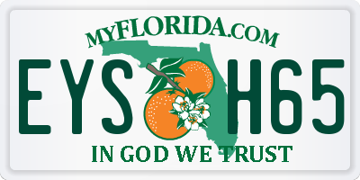 FL license plate EYSH65