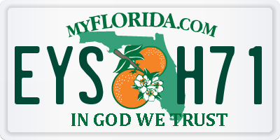 FL license plate EYSH71