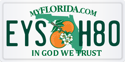 FL license plate EYSH80
