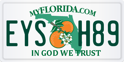 FL license plate EYSH89