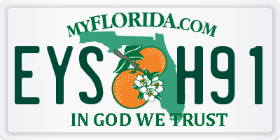 FL license plate EYSH91