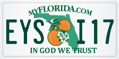 FL license plate EYSI17