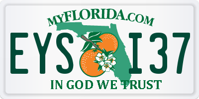 FL license plate EYSI37