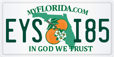 FL license plate EYSI85
