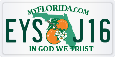 FL license plate EYSJ16