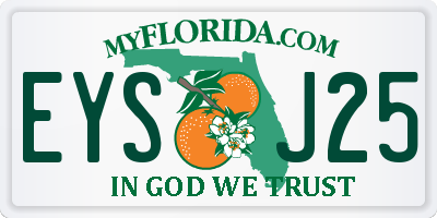 FL license plate EYSJ25