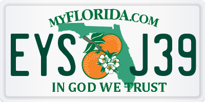 FL license plate EYSJ39