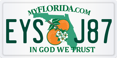 FL license plate EYSJ87