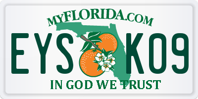 FL license plate EYSK09