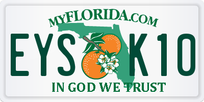 FL license plate EYSK10
