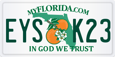 FL license plate EYSK23