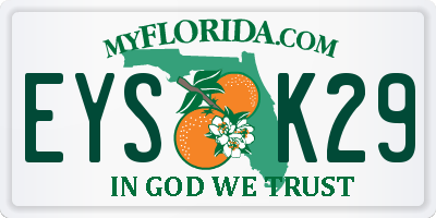 FL license plate EYSK29