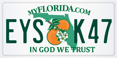 FL license plate EYSK47