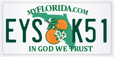 FL license plate EYSK51