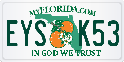 FL license plate EYSK53