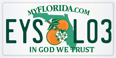 FL license plate EYSL03