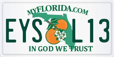 FL license plate EYSL13