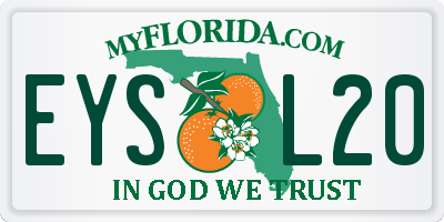 FL license plate EYSL20