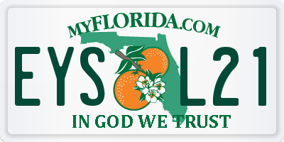 FL license plate EYSL21