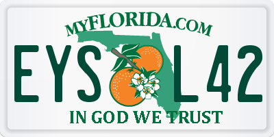 FL license plate EYSL42