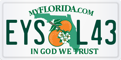 FL license plate EYSL43