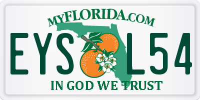 FL license plate EYSL54