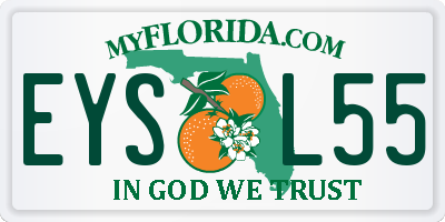 FL license plate EYSL55